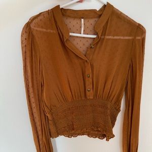 Free People sheer blouse